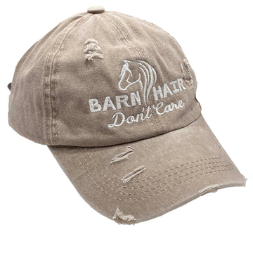 Kelley and Company Kelley and Company - Barn Hair High Bun Ponytail Ball Cap Hat Khaki